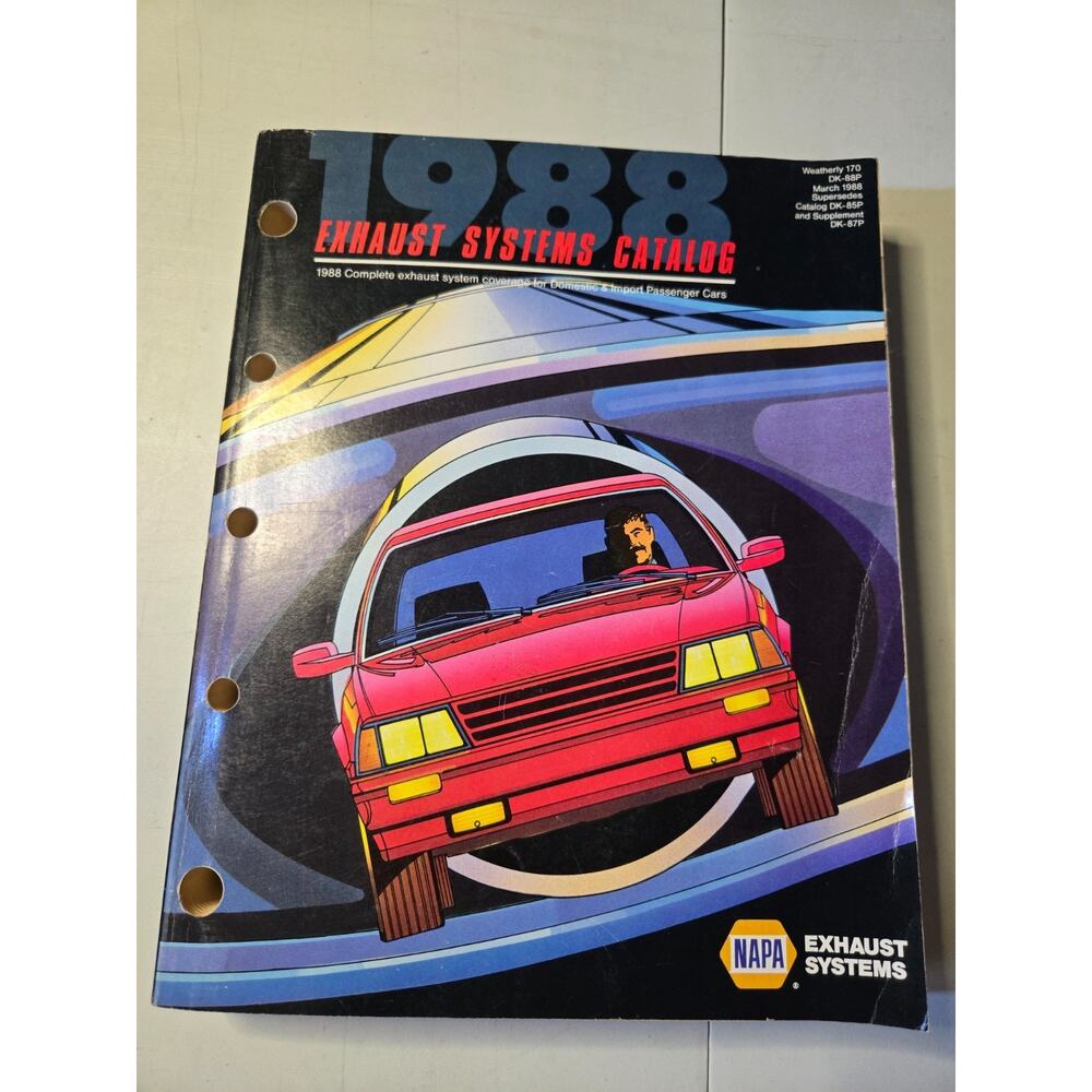 Rare Original 1988 NAPA Exhaust Systems Large Index Dealer Book  Vtg Automotive